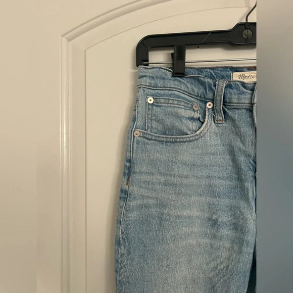 Madewell Cali Demi-Boot Jeans Comfort Stretch Edition Raw Hem Size 27 - Picture 8 of 16